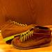 Coach Shoes | Coach Ester Size 8 Brown Logo Embossed Suede Lugged Sole Green Lace Boots Vguc | Color: Green/Tan | Size: 8
