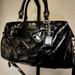 Coach Bags | Coach Diagonal Pleated Patent Leather Madison Handbag Crossbody Satchel Black | Color: Black | Size: Os