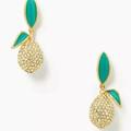 Kate Spade Jewelry | Kate Spade Picnic Perfect Crystal Lemon Drop Earrings | Color: Gold/Yellow | Size: Os