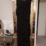 Zara Dresses | Basic Black Dress With Silver Chain Collar | Color: Black | Size: Xl