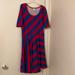 Lularoe Dresses | Lularoe Nicole Dress Size 2xl | Color: Blue/Red | Size: 2xl(22-24)