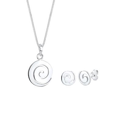 Elli - Spirale Rund Kreis 925 Sterling Silber Schmuck-Set 1 ct Damen (59.99 € / 1 ct) Image