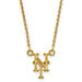 Women's New York Mets 18'' 14k Yellow Gold Small Pendant Necklace