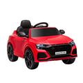 HOMCOM Audi RS Q8 Licensed 6V Kids Electric Ride On Car Toy Car with Remote Control Music Lights USB MP3 Bluetooth for 3-5 Years Old Red