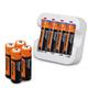 Rechargeable AA Batteries, Rechargeable AA Batteries 3500mWh 8 Pack and AA AAA Individual Rechargeable Battery Charger with 5V 2A USB Fast Charging Function