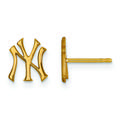 Women's New York Yankees 10k Yellow Gold Extra Small Post Earrings