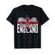 Retro England Three Lions Art Fußball England Flagge Trikot T-Shirt