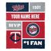 The Northwest Group Minnesota Twins 50'' x 60'' Colorblock Personalized Silk Touch Throw