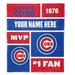 The Northwest Group Chicago Cubs 50'' x 60'' Colorblock Personalized Sherpa Throw