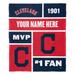 The Northwest Group Cleveland Indians 50'' x 60'' Colorblock Personalized Silk Touch Throw
