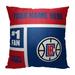 The Northwest Group LA Clippers 18'' x Colorblock Personalized Throw Pillow