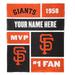 The Northwest Group San Francisco Giants 50'' x 60'' Colorblock Personalized Sherpa Throw