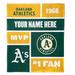 The Northwest Group Oakland Athletics 50'' x 60'' Colorblock Personalized Sherpa Throw