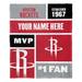 The Northwest Group Houston Rockets 50'' x 60'' Colorblock Personalized Silk Touch Throw