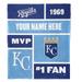 The Northwest Group Kansas City Royals 50'' x 60'' Colorblock Personalized Sherpa Throw