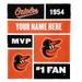 The Northwest Group Baltimore Orioles 50'' x 60'' Colorblock Personalized Sherpa Throw