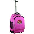 MOJO Pink Harvard Crimson 19'' Premium Logo Wheeled Backpack