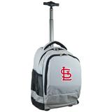 MOJO Gray St. Louis Cardinals 19'' Premium Logo Wheeled Backpack