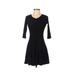 Charlotte Russe Casual Dress - Mini: Black Solid Dresses - Women's Size Small