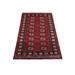 Shahbanu Rugs Mori Bokara with Geometric Medallions Design Deep and Rich Red Soft Wool Hand Knotted Oriental Rug (3'1" x 5'2")