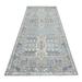 Shahbanu Rugs Wool Hand Knotted Gray Anatolian Village Inspired with Large Medallions Design Wide Runner Rug (4'1" x 9'9")