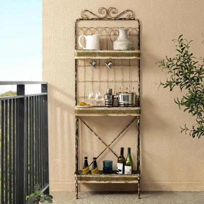 Glitzhome 68"H 3-tier Metal Plant Stands Planters Garden Flower Pot Storage Shelf Bakers Rack