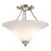 Copper Grove Gramsdale 2-light Brushed Nickel LED Semi Flush Mount