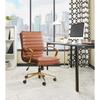 OSP Home Furnishings Gold Base Mid-back Faux Leather Office Chair