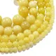 Perles rondes de Jades polies en calcédoine jaune citron 1 brin 4 6 8 10mm accessoire de Bracelet