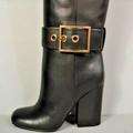 Gucci Shoes | Gucci Boots-Kesha Black Leather Knee High | Color: Black/Gold | Size: 6