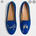 J. Crew Shoes | J. Crew Addie Champagne Cheers Loafers Flats 7.5 | Color: Blue/Gold | Size: 7.5