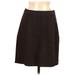 J.Jill Casual Skirt: Brown Solid Bottoms - Women's Size 6