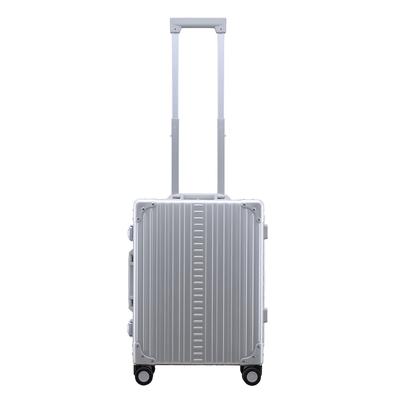 Aleon - Traveler International 4-Rollen Kabinentrolley 55 cm Handgepäckkoffer 1 ct Silber Herren