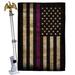 Angeleno Heritage Thin Purple Line 2-Sided Polyester 2'3 x 3'3 ft House Flag Set in Black | 40 H x 28 W in | Wayfair