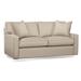 Braxton Culler Gramercy Park 81" Square Arm Sleeper w/ Reversible Cushions Polyester in White/Brown | 38 H x 81 W x 40 D in | Wayfair Sofas