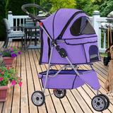 BestPet Foldable Pet Stroller in Green | 38.6 H x 17.5 W x 33 D in | Wayfair BP-S13T-PURPLE