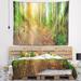 East Urban Home Polyester Dense Forest Panorama Tapestry w/ Hanging Accessories Included Polyester in Green | 50 H x 60 W in | Wayfair