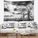 East Urban Home Polyester Cityscape View of London Panorama Tapestry w/ Hanging Accessories Included Polyester in Gray | 50 H x 60 W in | Wayfair