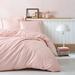 sussexhome Powder Pink Satin Duvet Cover Set, 100% High Quality Turkish Cotton Queen Size Set, 1 Duvet Cover, 1 Fitted Sheet & 2 Pillowcases | Wayfair