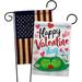 Breeze Decor My Sweet Peas Valentine 2-Sided Polyester 18 x 13 in. Garden Flag in Blue/Green/Pink | 18.5 H x 13 W in | Wayfair