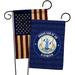 Breeze Decor Air Force Proud Son Airman 2-Sided Polyester 18 x 13 in. Garden Flag in Blue/White | 18.5 H x 13 W in | Wayfair
