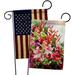 Breeze Decor Tropical Bouquet 2-Sided Polyester 18 x 13 in. Garden Flag in Green/Pink/Red | 18.5 H x 13 W in | Wayfair