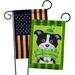 Breeze Decor St. Pat's Puppy 2-Sided Polyester 18 x 13 in. Garden Flag in Black/Green | 18.5 H x 13 W in | Wayfair