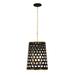 Varaluz Bailey 4-Lt Foyer Pendant - Matte Black/French Gold Metal | 22.5 H x 16 W x 16 D in | Wayfair 346F04MBFG