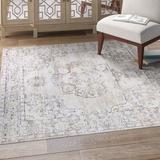 White 96 x 0.33 in Area Rug - Sand & Stable™ Cantey Oriental Ivory Area Rug, Polypropylene | 96 W x 0.33 D in | Wayfair