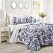 Red Barrel Studio® Microfiber Reversible 3 Piece Quilt Set Microfiber in Blue/Navy | Queen Quilt + 2 Shams | Wayfair