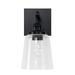 Breakwater Bay Kalum 1 - Light Dimmable Armed Sconce Glass/Metal in Black | 11.75 H x 6 W x 7.5 D in | Wayfair D2DE6A09D1134FDBB1C02080E6B6A277