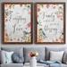 Red Barrel Studio® Spring Bird Love - 2 Piece Picture Frame Textual Art Set on Canvas Canvas, Solid Wood in Black/Red/White | 20 H x 17 W in | Wayfair