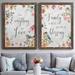 Red Barrel Studio® Spring Bird Love - 2 Piece Picture Frame Textual Art Set on Canvas Canvas, Solid Wood in Black/Red/White | 20 H x 17 W in | Wayfair