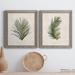 Gracie Oaks Palm Botanical I - Picture Frame Painting Print Set on Canvas Canvas, Solid Wood in Black/Blue/Green | 43.5 H x 31.5 W in | Wayfair